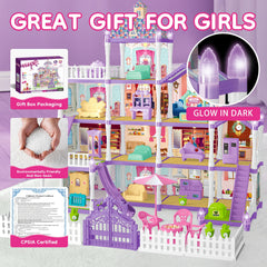 OCTERIC doll house living room and kitchen area with furnished accessories
