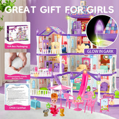 OCTERIC Doll House includes two dolls for storytelling and role-play