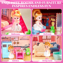 Octetric doll house bedroom scene with cozy bed and decor prompts role play.