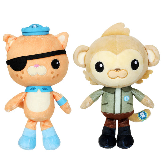 OCTONAUTS Kwazii and Paani plush duo in 8-inch size for cuddly adventures.