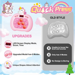 OCYGL pop push game toy, durable ABS material for long-lasting use.