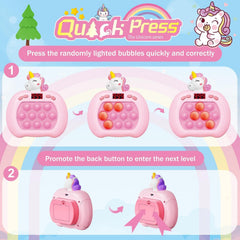 OCYGL unicorn pop game with lights, engaging multi-mode play for children.