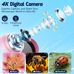 Odatay 1000X kid microscope 12-slides kit ready for hands-on learning