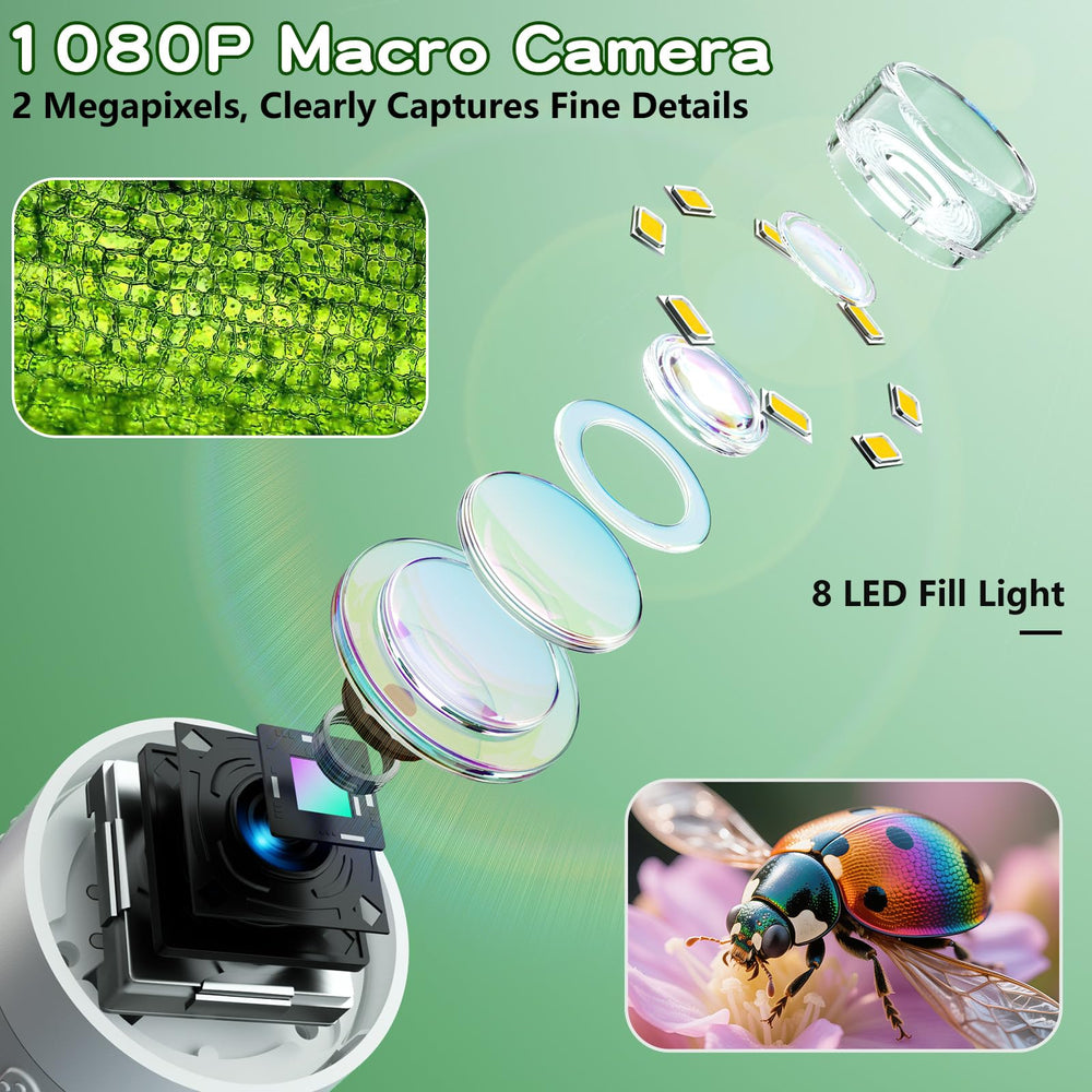 Odatay Kids Microscope IPS screen shows true colors during real-time observation.