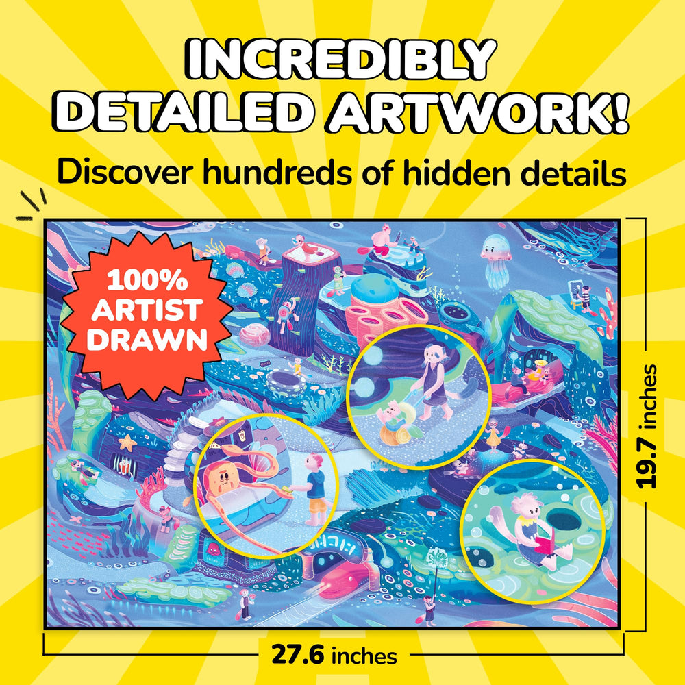 Bright, bold artwork from Odd Pieces puzzles sparks conversation and curiosity.