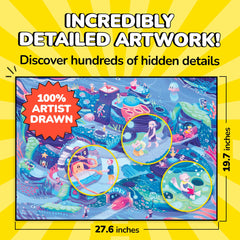 Bright, bold artwork from Odd Pieces puzzles sparks conversation and curiosity.