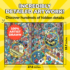 Odd Pieces chaotic cartoon city shows vibrant humor for family puzzle nights