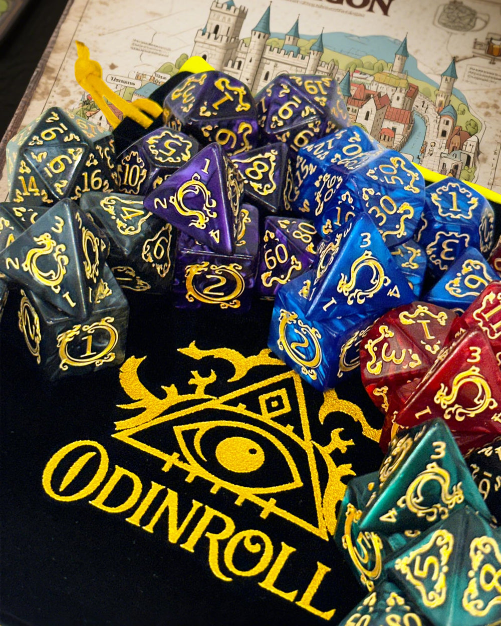 ODINROLL D4 close-up conveys compact precision for quick dice checks