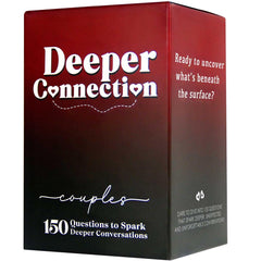 Odrano Deeper Connection deck front of pack highlighting portable design for couples.