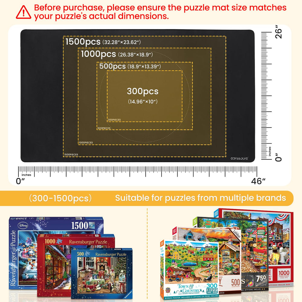 Odyssolve puzzle mat sorting trays help organize pieces for focused sessions.