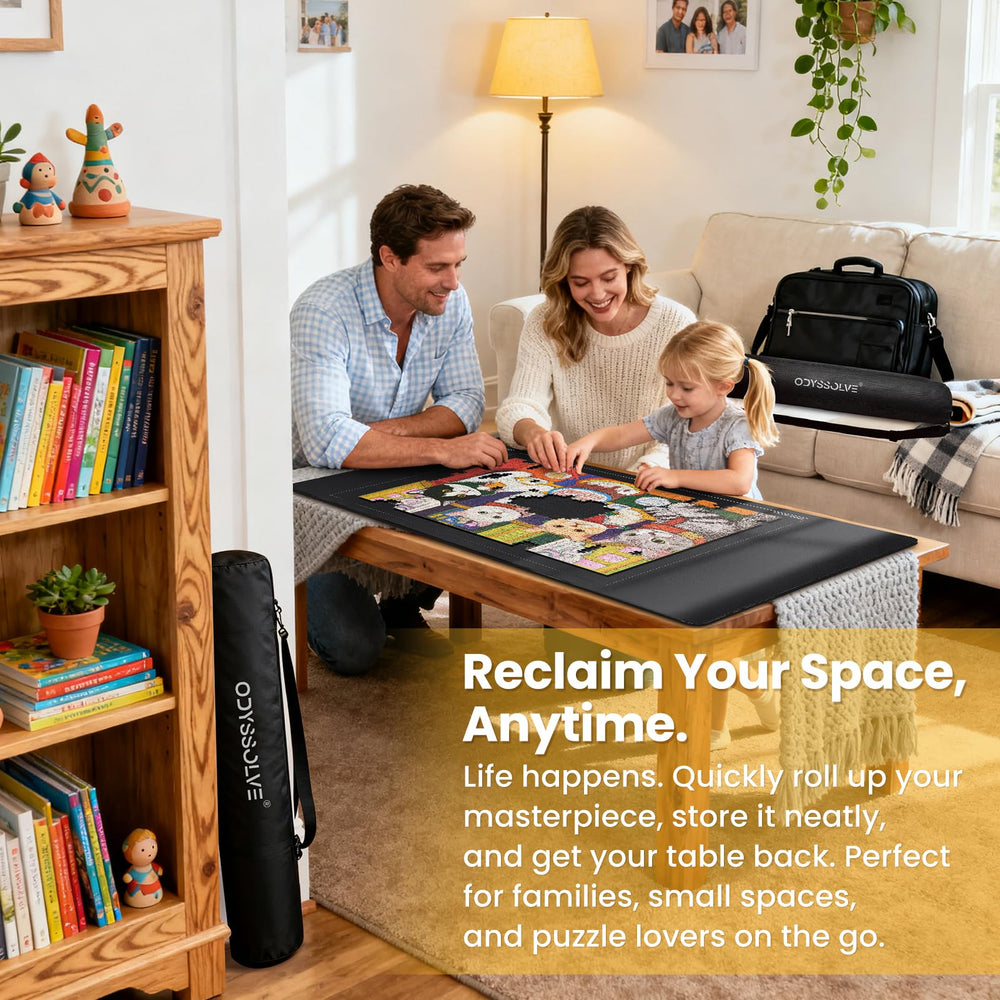 Odyssolve rolled storage with strap enables quick, tidy transport.