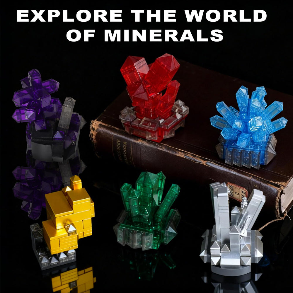 Oeasic Geology Crystal Building Set Ruby model adds vibrant color to home office inspiration.