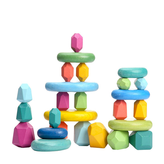 OESSUF Stacking Rocks 26pcs assembly for creative building and play.
