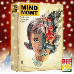 Off The Page Games Mind MGMT board and map spread for strategic setup.