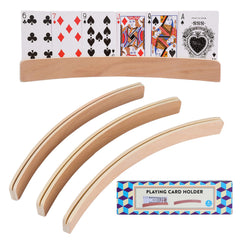 Cards held upright by Offelec holders for easy visibility during play