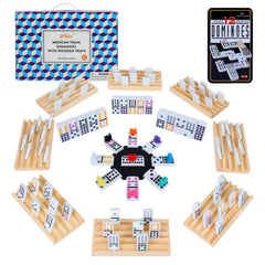 Offelec domino tiles double twelve with bright indented pips for easy reading during play