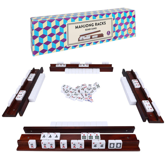 Offelec upgraded magnetic mahjong racks with pushers for organized gameplay and easy hand setup.