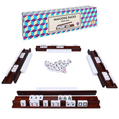 Offelec upgraded magnetic mahjong racks with pushers for organized gameplay and easy hand setup.