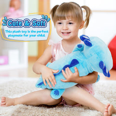 Gift-ready Officygnet Axolotl Plush in blue for birthdays or holidays