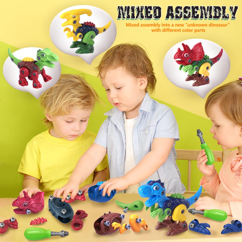 Officygnet dinosaur kit with drill-bits enables guided building and tool familiarity.
