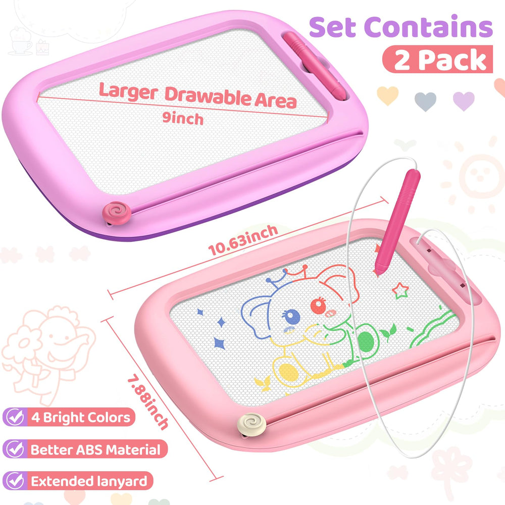 Officygnet drawing board with spacious 9-inch area supports bigger doodles and exploration.