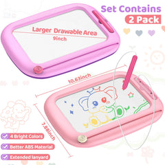 Officygnet drawing board with spacious 9-inch area supports bigger doodles and exploration.