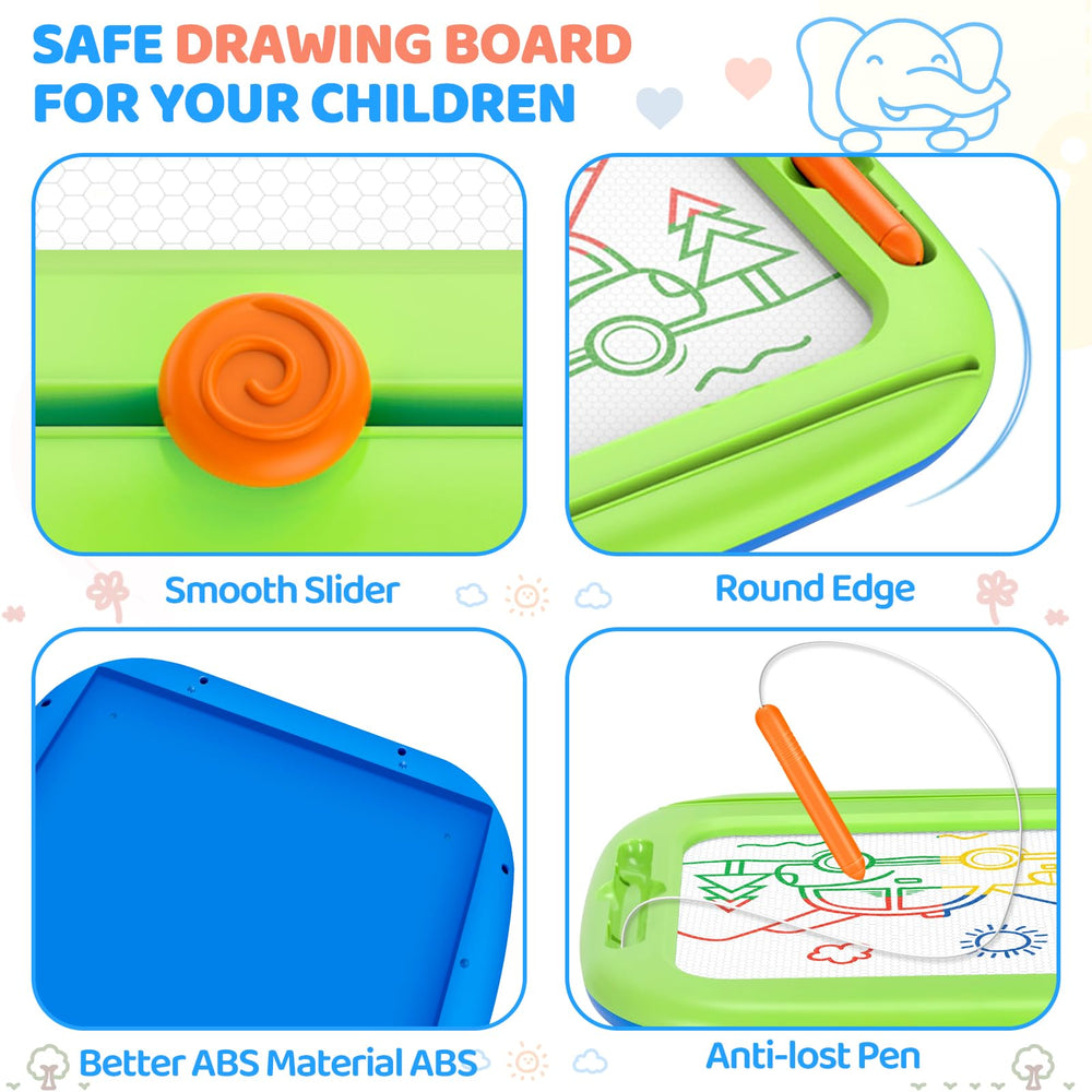 Officygnet magnetic pen and eraser enable smooth, precise lines.