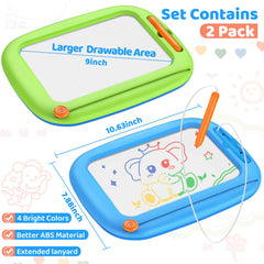 Officygnet nine-inch doodle board with color zones inspires color recognition.