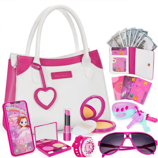 Officygnet Play Purse white handbag for imaginative dress up and role play