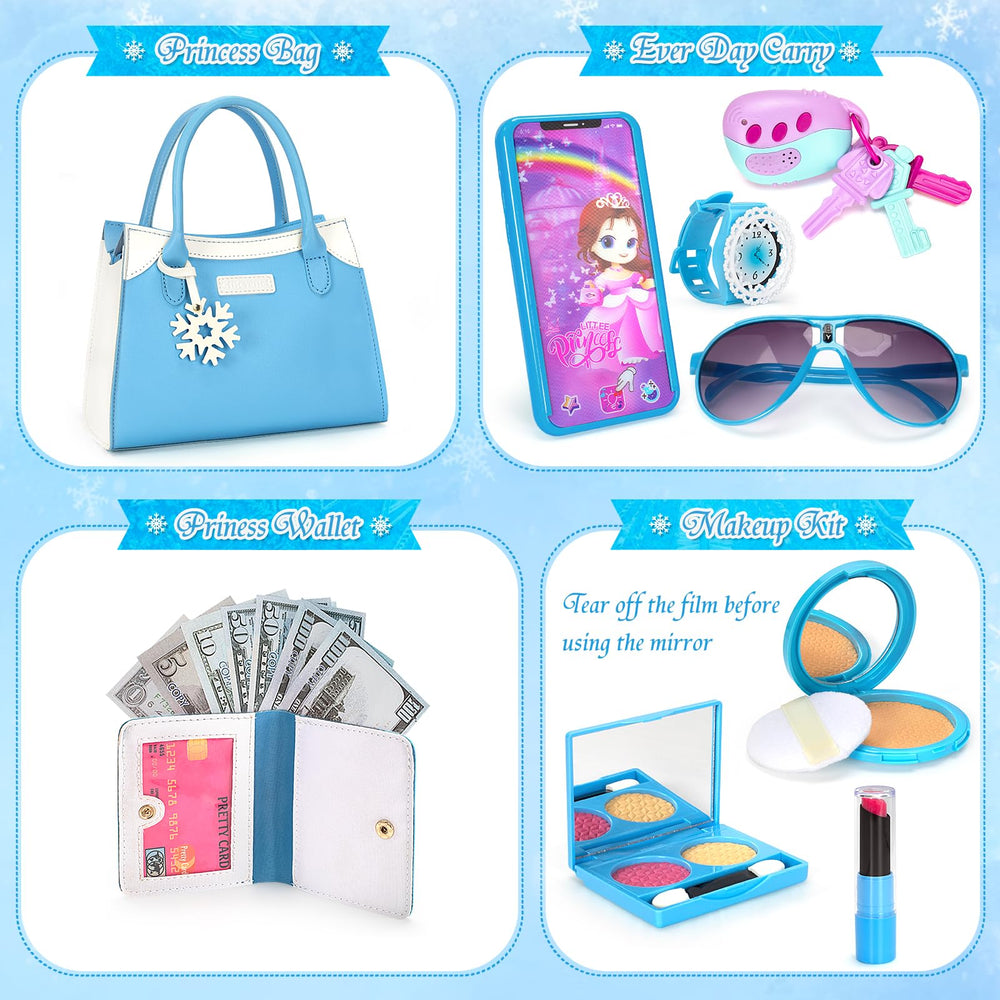 Officygnet purse with cellphone and lipstick for mom‑style pretend play