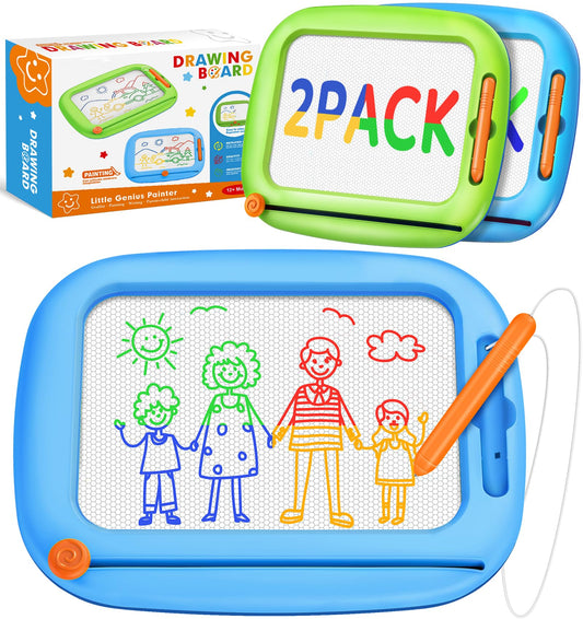 Officygnet two-pack magnetic drawing boards for shared play and creativity.