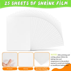 OFNMY 25 sheets of printable Shrinky Dink for bright results.