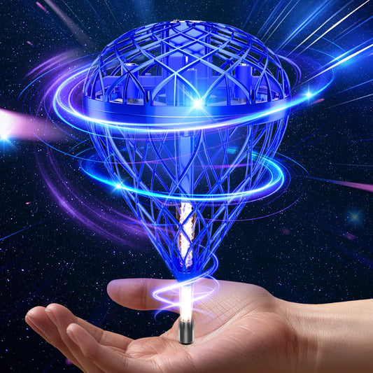 OFUN Flying Bouncing Ball 2025 blue front view for easy hover and control.