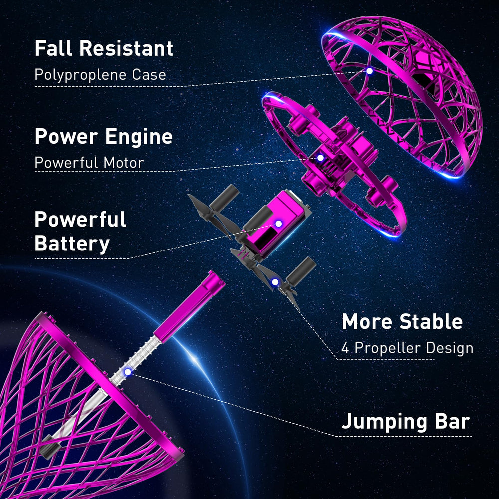 OFUN Flying Orb Ball responds to hand gestures for intuitive control.