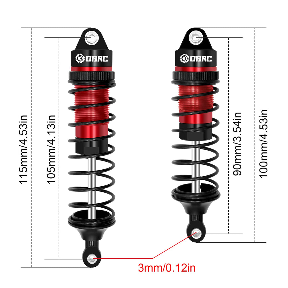 OGRC shocks compatible with Traxxas 1/10 Slash (#5862) upgrade kit
