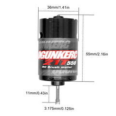 OGUNKE OGRC 550 21T motor compatibility chart view.