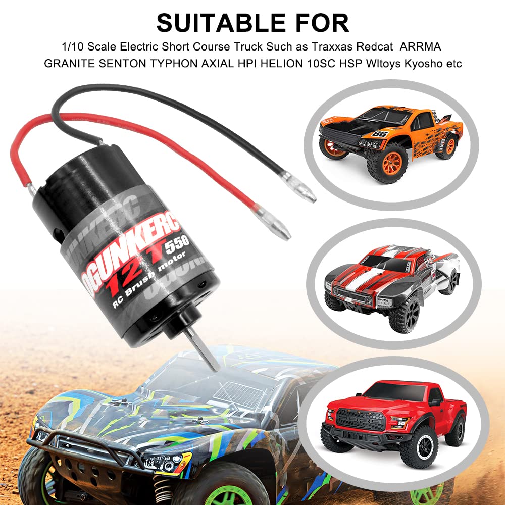 OGUNKE RC 550 motor compatible with Traxxas, Axial, HSP and more.
