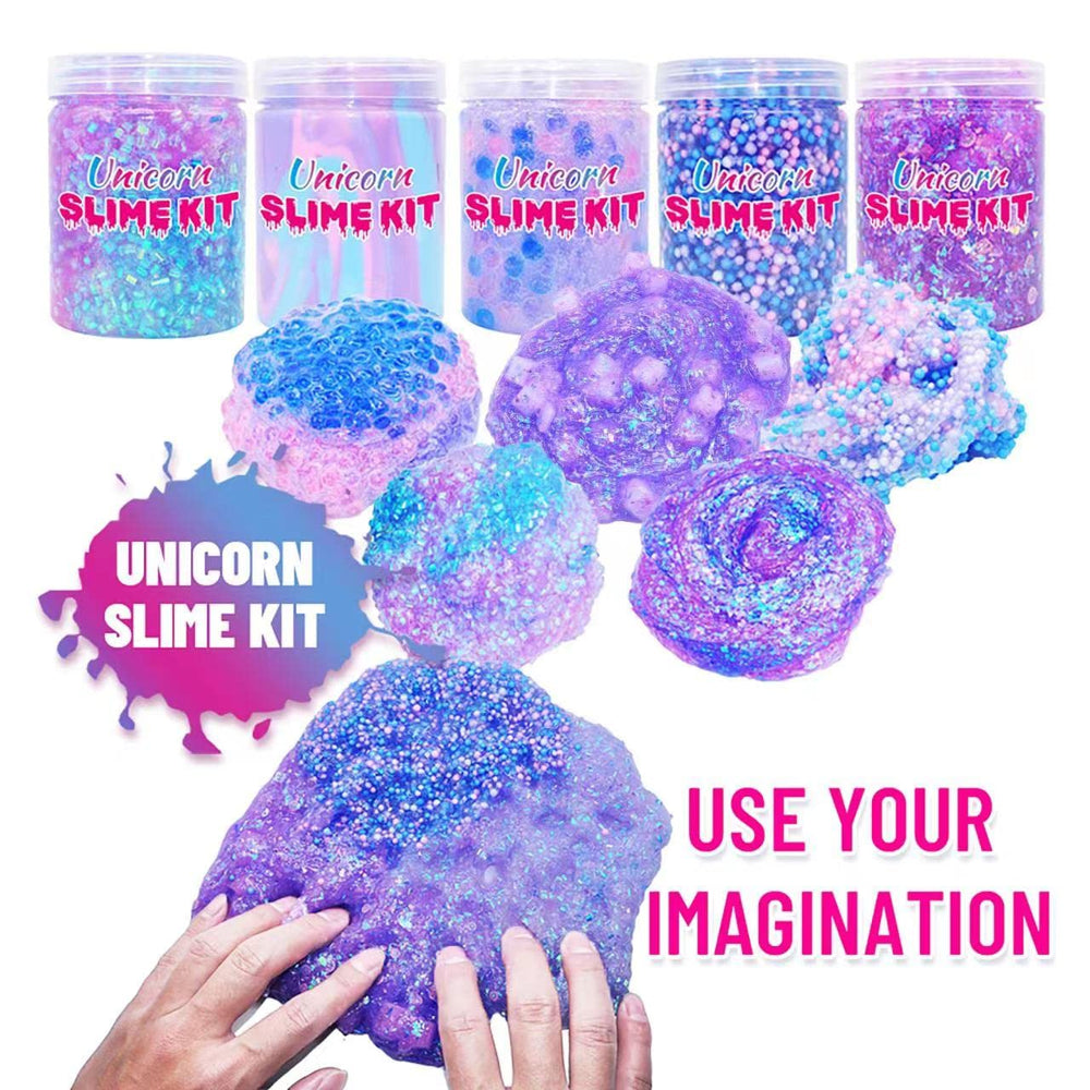 OHIECIHY Unicorn Slime Kit glitter tubes sparkles during play