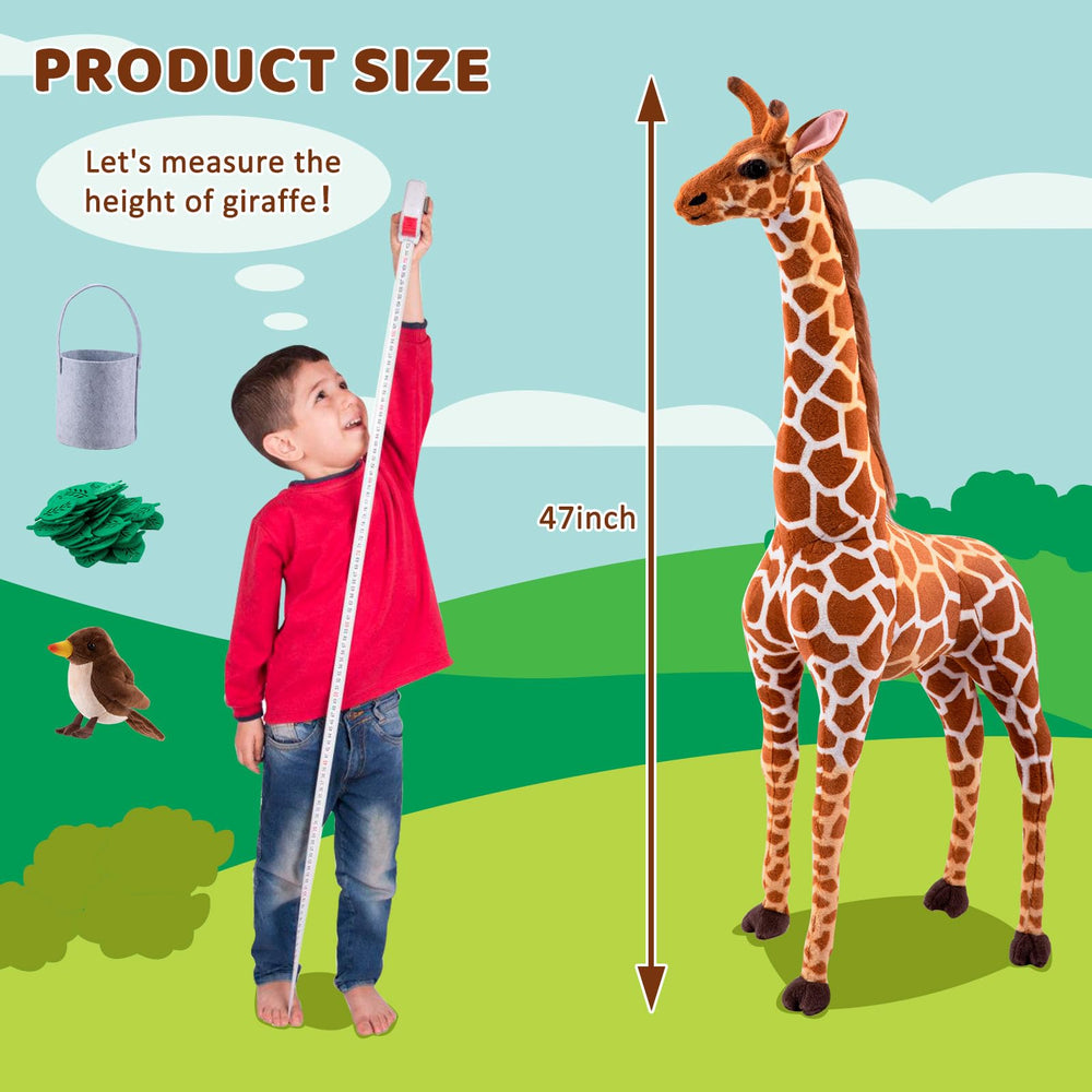 OHKIDS woodpecker companion completes the lifelike giraffe scene