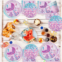 Oigco mermaid forks purple lightweight utensils for kid-friendly dining