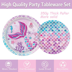 Oigco mermaid napkins 6-5in soft, absorbent napkins for quick cleanups