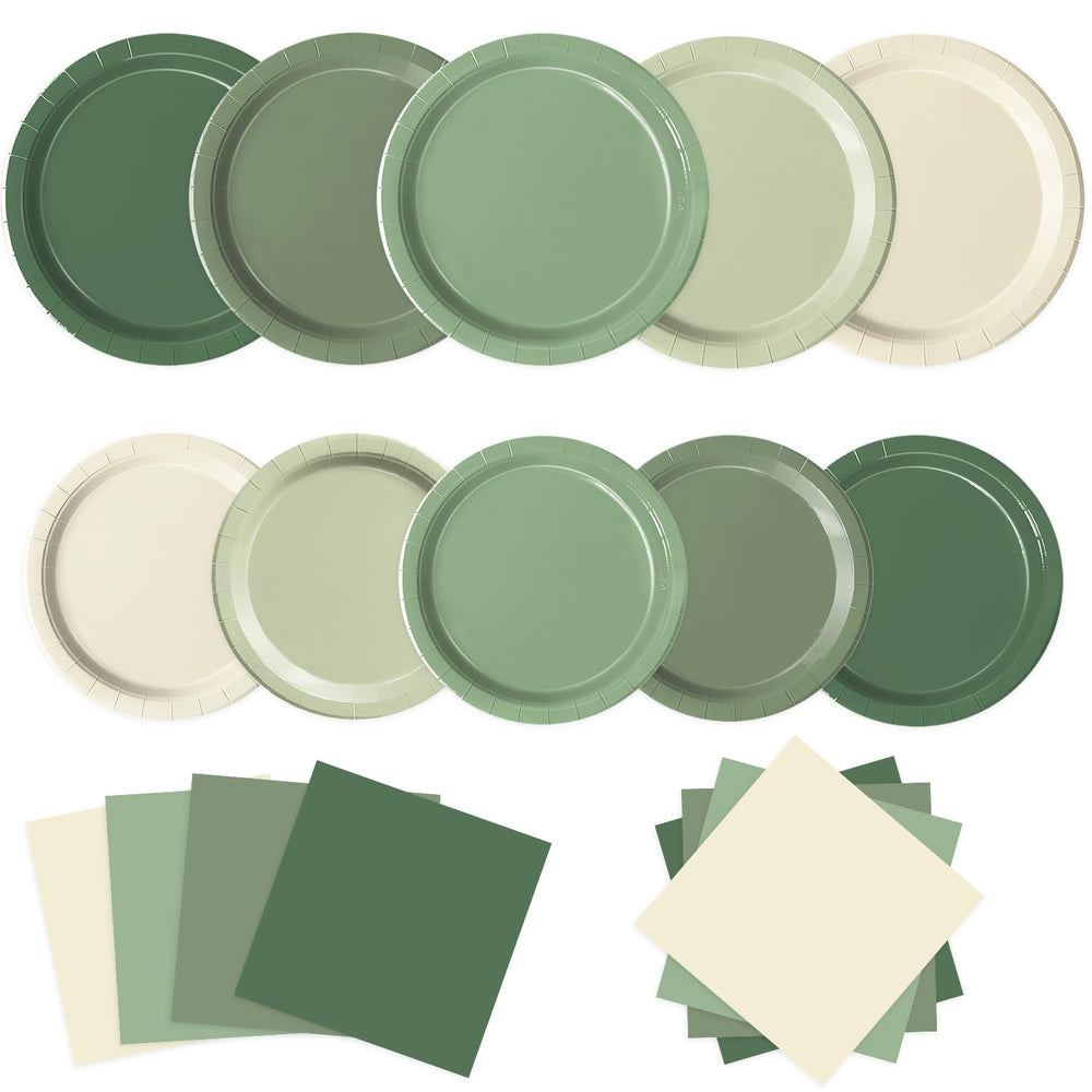 Oigco sage green 9-inch plates for a cohesive celebration table setting