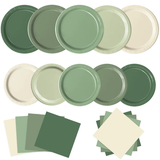 Oigco sage green 9-inch plates for a cohesive celebration table setting