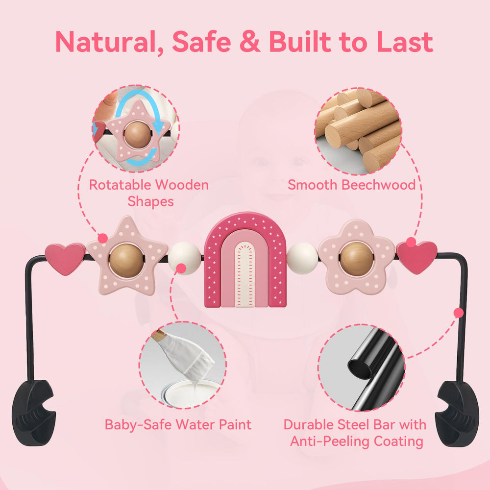 Oiibid beech wood and water-based paint prioritize safe, easy cleaning.