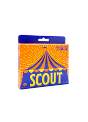 Oink Games SCOUT tuckbox front showing compact packaging and portability benefit