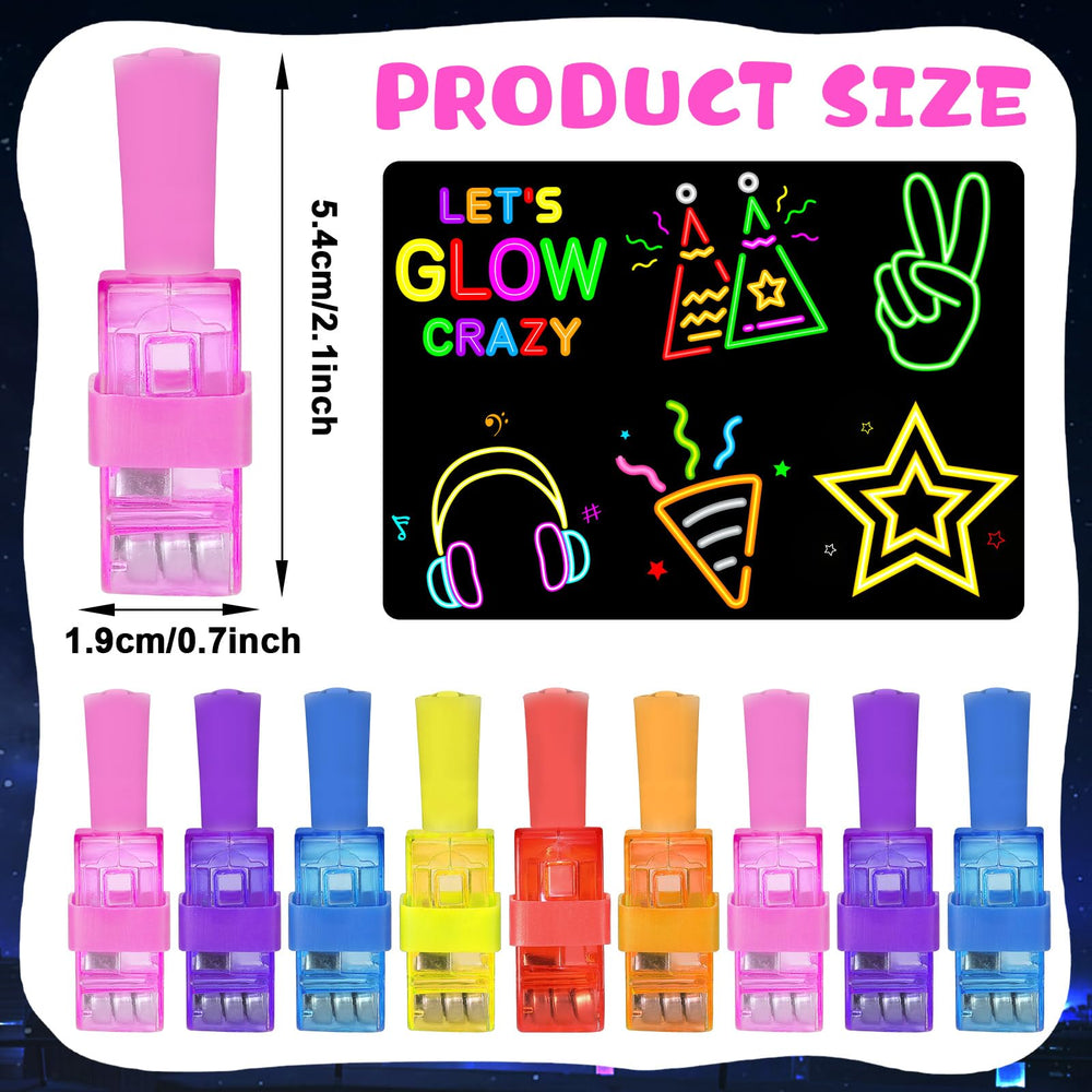 Oitnlaughter Neon pattern designs showcase eight vibrant options for celebrations.