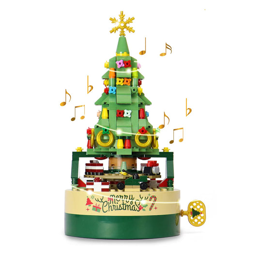 Oiuros Christmas tree building kit with 360 pieces for family crafting