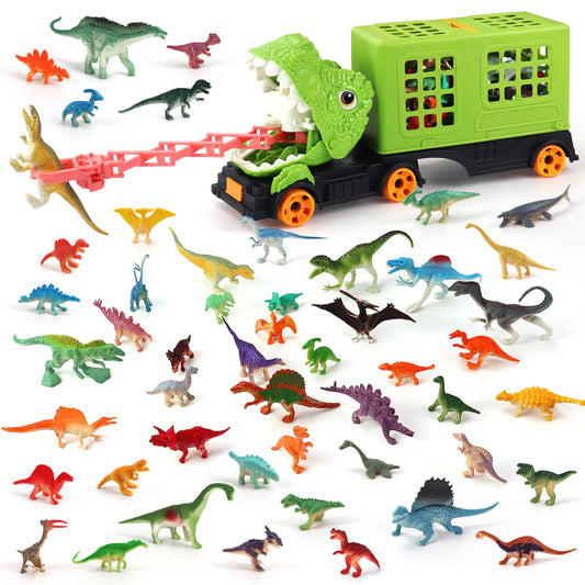 Oiuros dinosaur truck toy with capture mouth sparks imaginative pretend play.