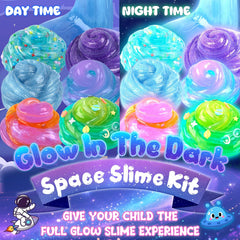 Okaybee Galaxy Adventure slime glitter beads simulate asteroid belts during sensory play.