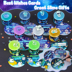 Okaybee Galaxy Adventure slime with UFO charm inspires creative exploration.